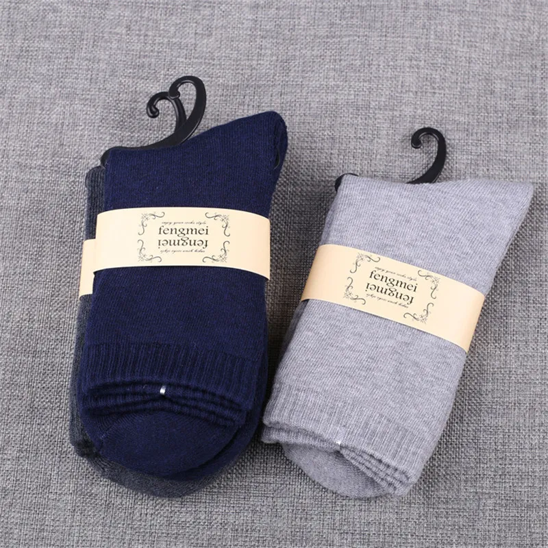

5 pairs Brand Men's Cotton Socks Thick Keep Warm Floor Fluffy Socks Thermal Solid Color Man Winter Socks Thicken High Quality
