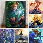 Алмазная мозаика из круглыхквадратных страз, живопись с изображением Зельды, домашний декор, вышивка крестиком Стразы