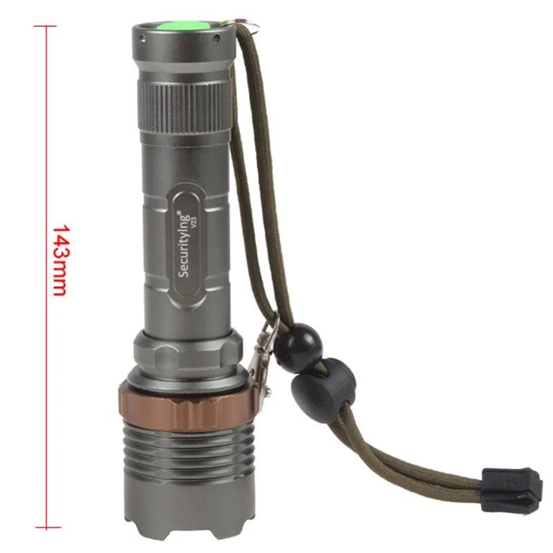 

Zoomable 600Lm XM-L T6 LED Flashlight Torch with 7 Modes for Outdoor / Camping / Illumination New