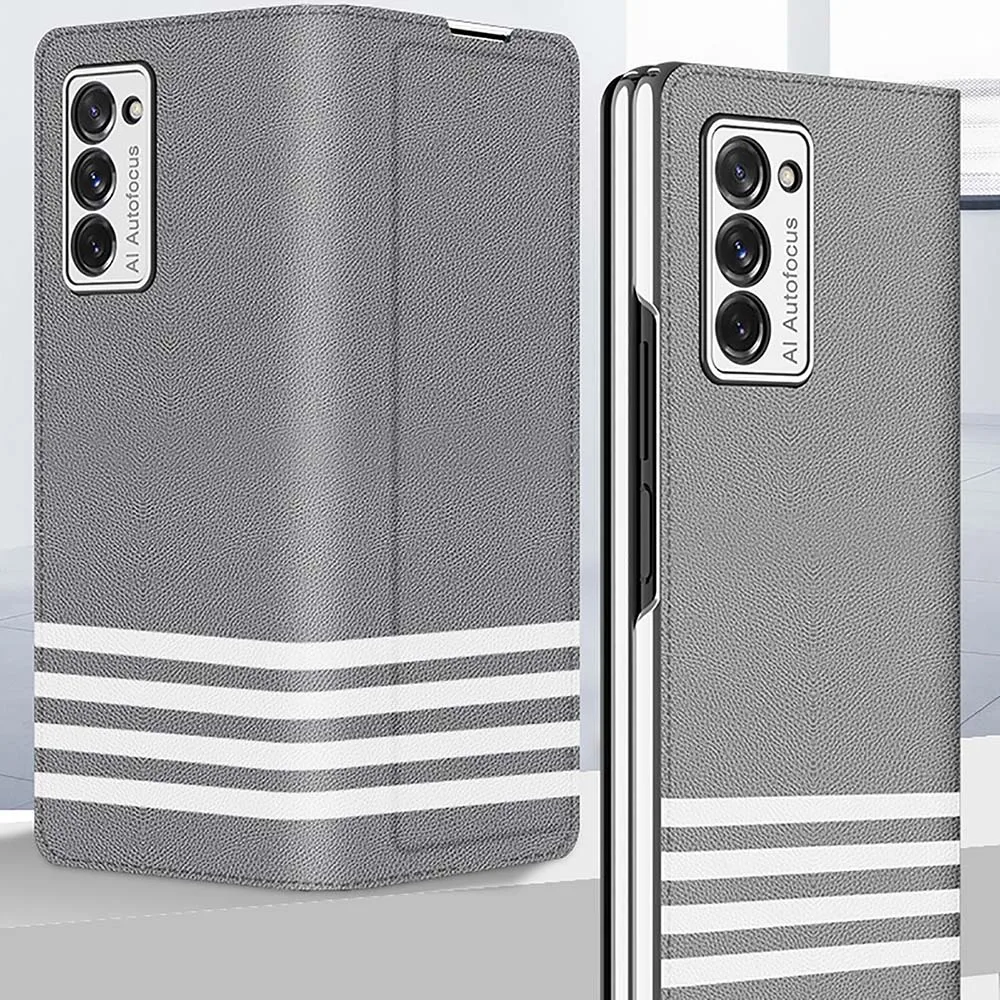 

Fine workmanship Phone Case Magnetic Flip Leather Cover Shell Protective Sleeve for Samsung Galaxy Z Fold2/W21