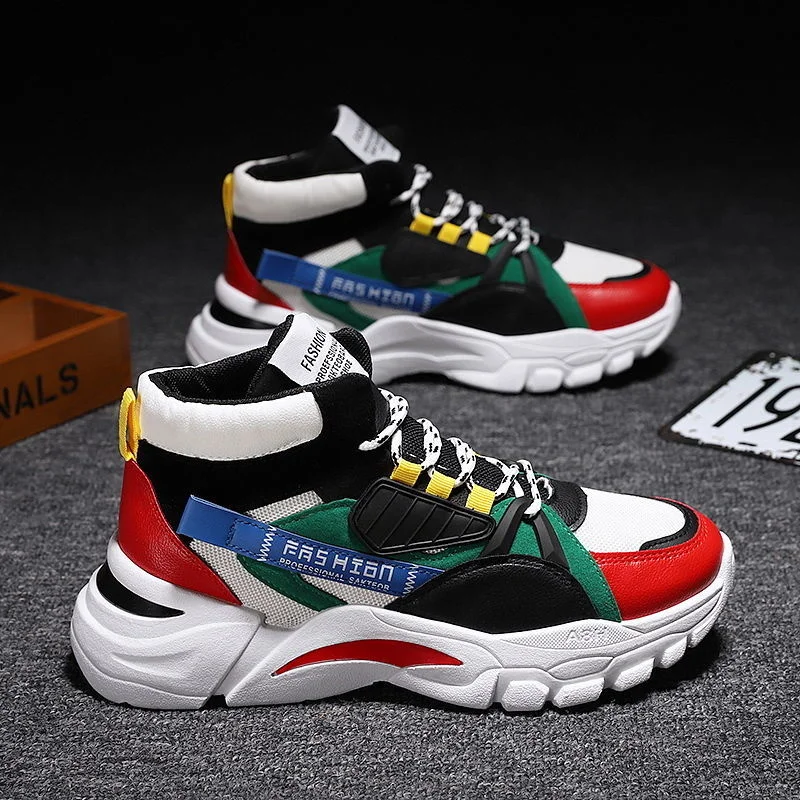 

Мужские туфли, Весенняя новая спортивная мужская обувь с высоким берцем