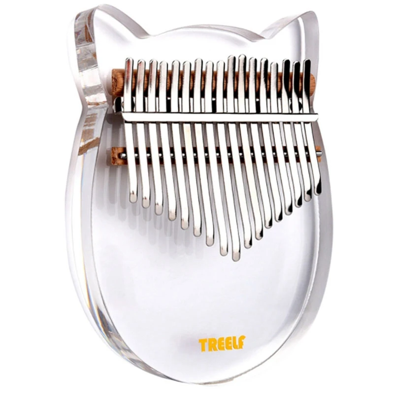 

TREELF TF-17C 17 клавиш Kalimba акриловое пианино для большого пальца 17 клавиш Mbira прозрачный инструмент для клавиатуры