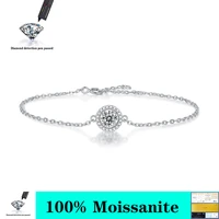 moissanite bracelelt excellent cut 1 ct d color moissanite party bracelet women jewelry bijoux femme
