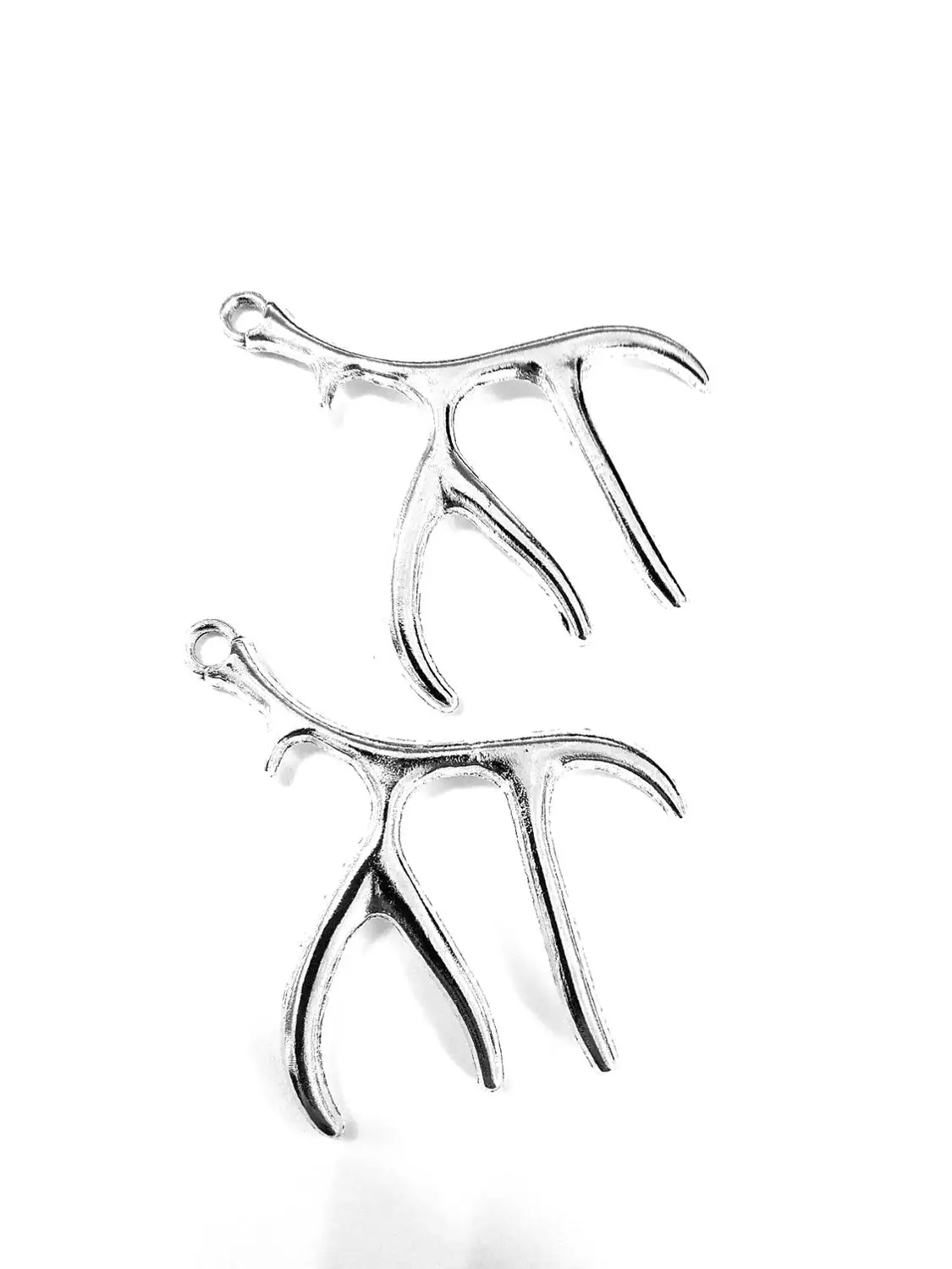 

10pcs Antlers charms pendant 51x40mm antique silver ornament accessories jewelry making DIY base material