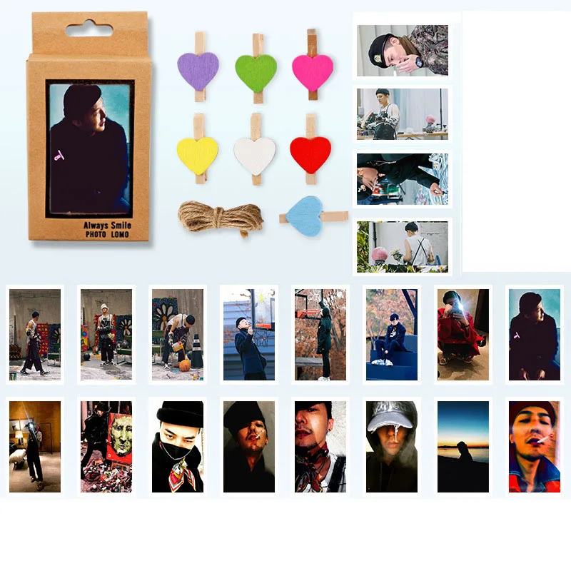 

KPOP G-Dragon 20pcs/set LOMO Card Photo Cards Peaceminusone 6.5*12.5CM JH418