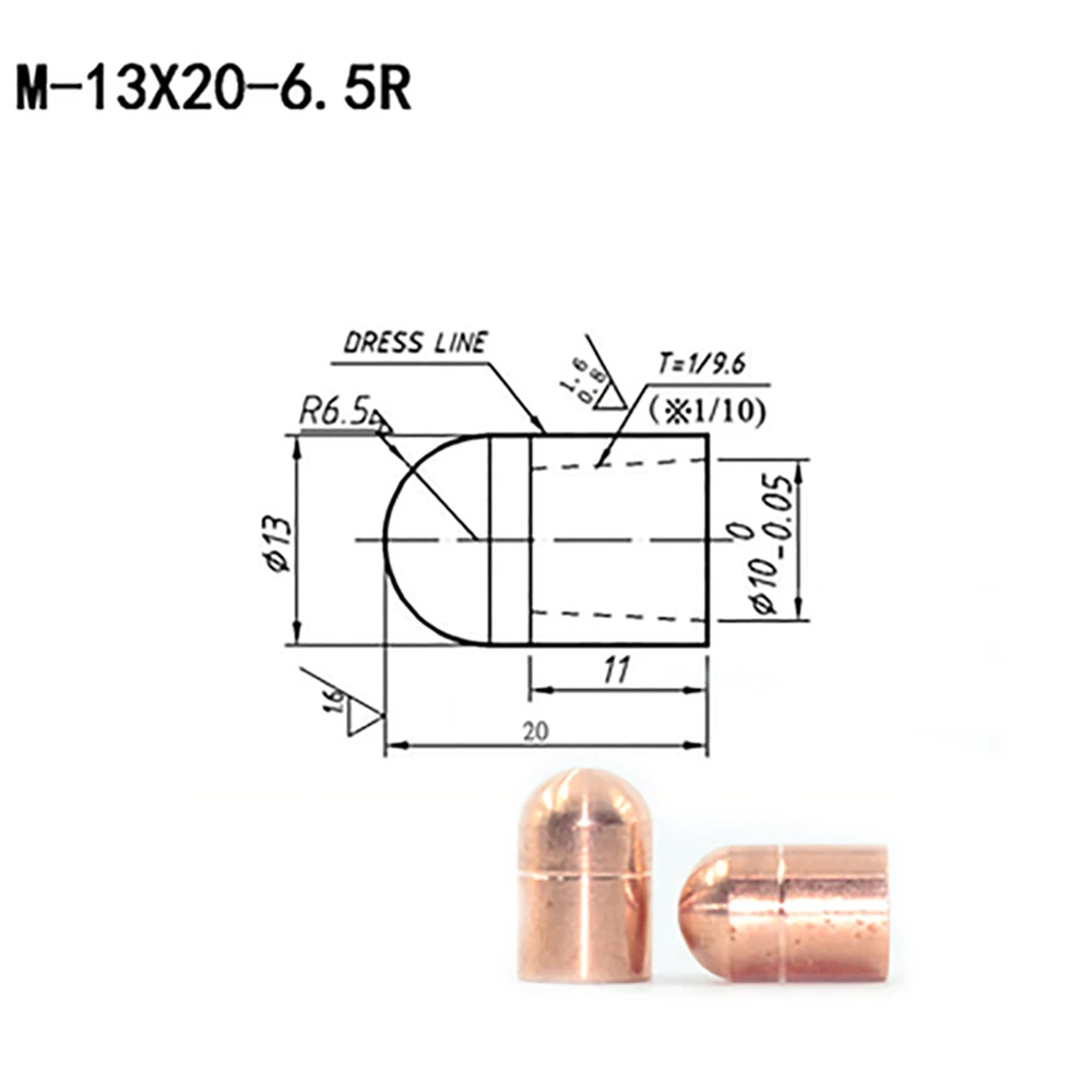 

Spot Welder Electrode Cap Alumina Copper Head for Welding Galvanized Sheet