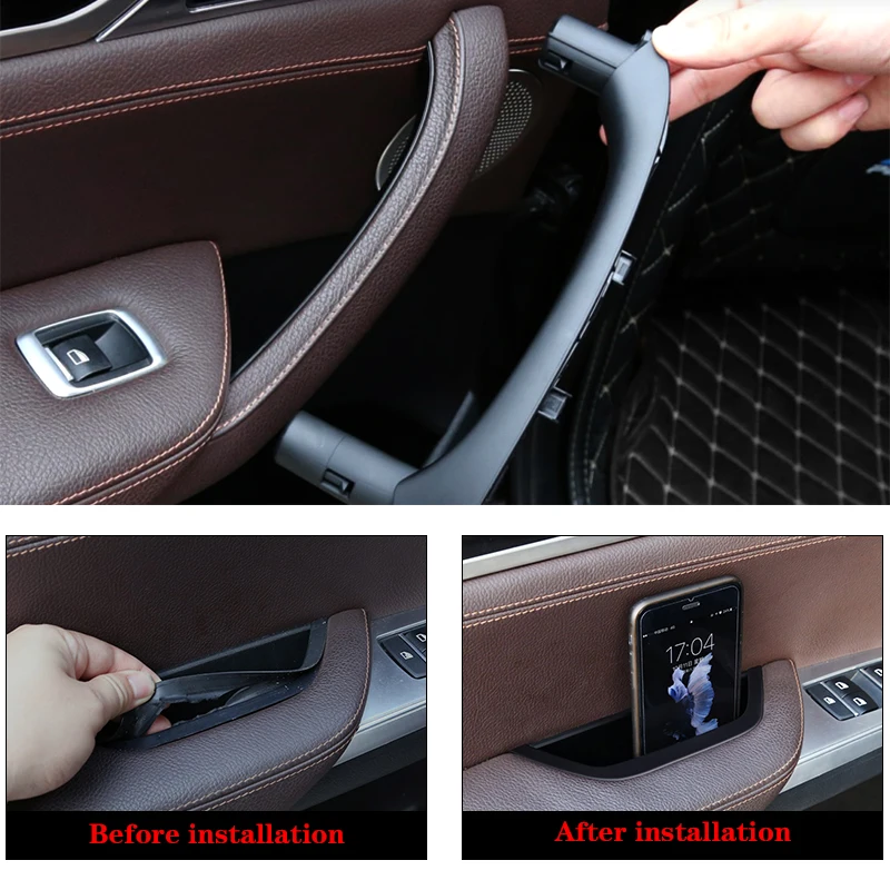 

Car door handle LHD RHD For BMW F25 F26 X3 X4 auto left right hand drive inner door handles panel trim holder cover replace