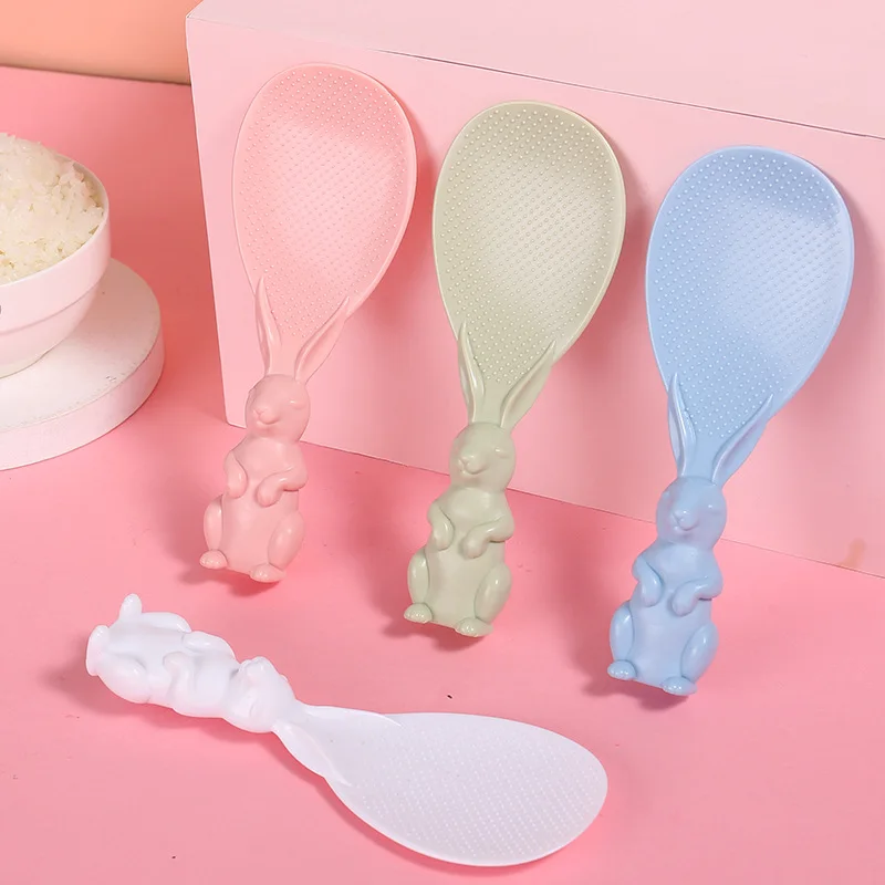

Household Cute Rabbit Rice Spoon Standable Rice Shovel Non-Stick Rice Rice Cooker Rice Shovel