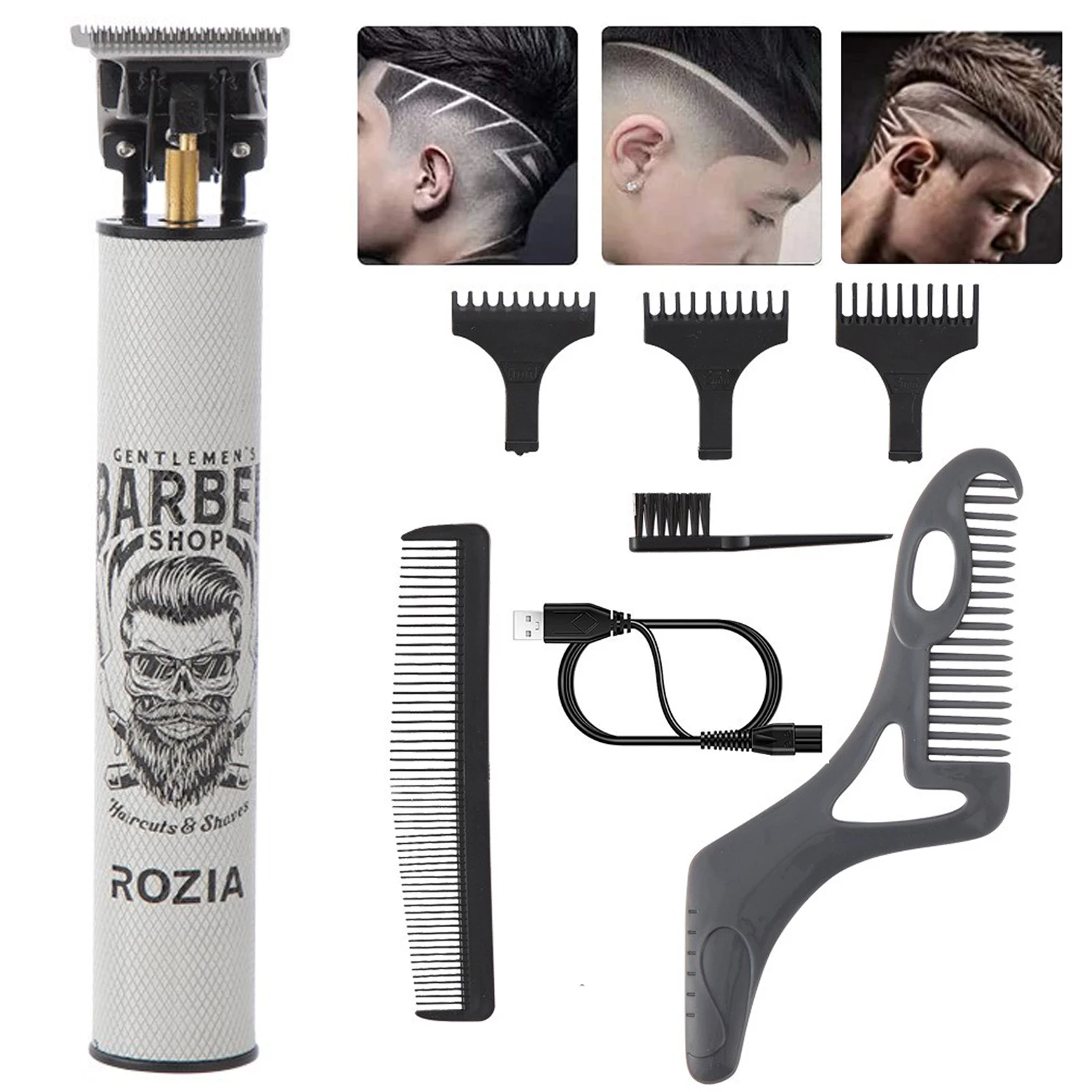 

Barbershop Hair Clipper Professional Hair Trimmer Rechargeable Barber Electric Men's Cordless Haircut Adjustable Ceramic Blade