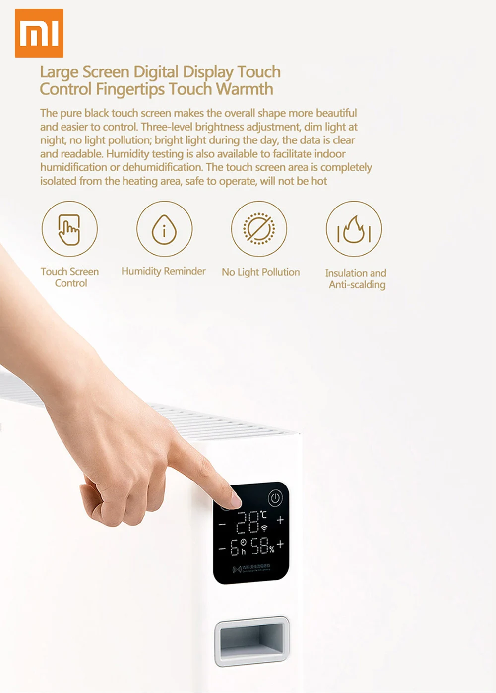 Smartmi электрический обогреватель конвекционный нагрев с питанием от энергии нагрев без индуктивности немой двойной защиты безопасности пульт дистанционного управления