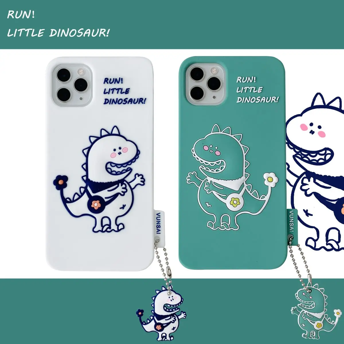 

Small dinosaur mobile phone case for iPhone7 8 X XS XR 11 12 and other series