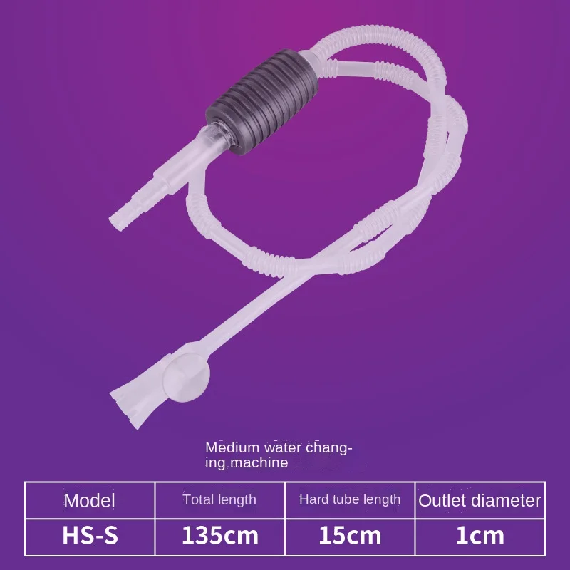 Aquarium Siphon Fish Tank Syphon Vacuum Cleaner Pump Semi-automatic Water Change Changer Gravel Filter Acuario Accessories | Дом и сад