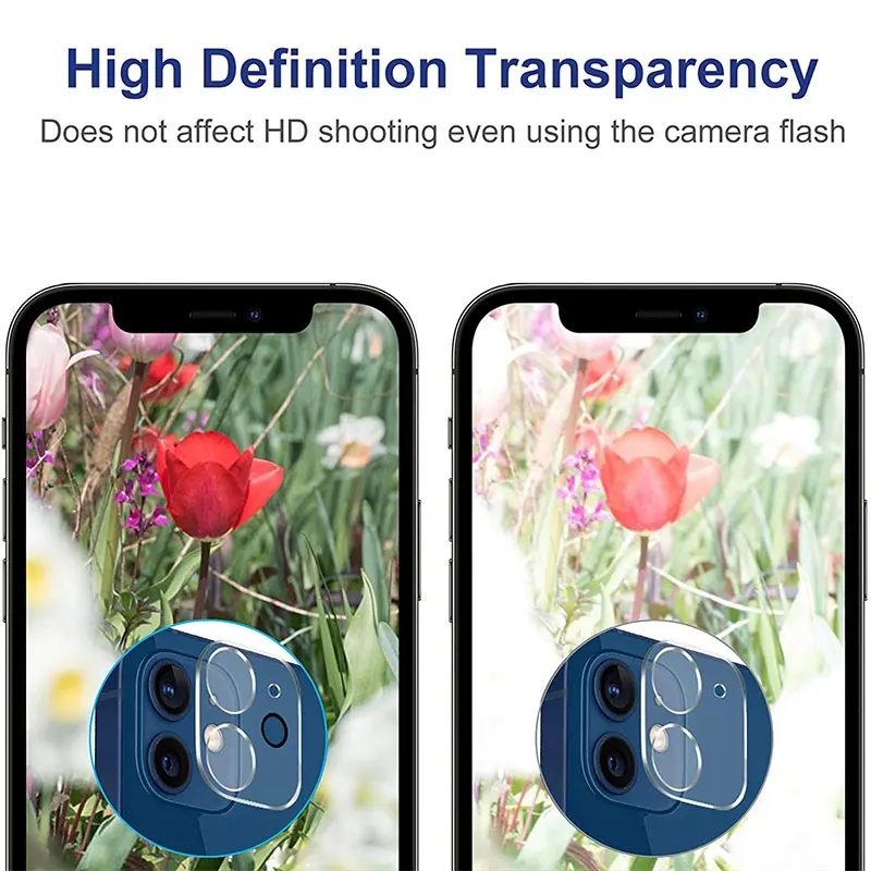 

2Pcs Full Cover Camera Lens Protective Glass for IPhone 11 12 Pro Max Camera Tempered Glass for IPhone 12 Mini 12Pro 11Pro