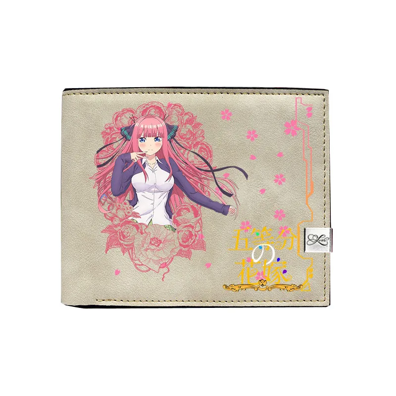 1 Quintuplets женские портмоне из искусственной кожи короткий кошелек Kawaii ID Card Holder Nakano Miku Money Phone сумки - Цвет: 1