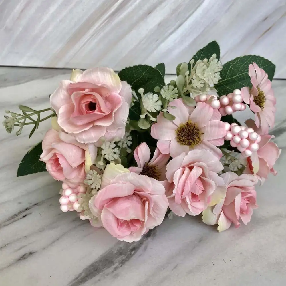 Искусственные розовые цветы пиона длиной 30 см подарок Шелковый искусственный