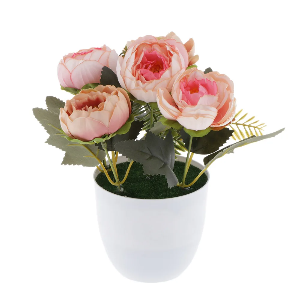 Искусственный Пион шелковые цветы Букет Свадебные украшения для