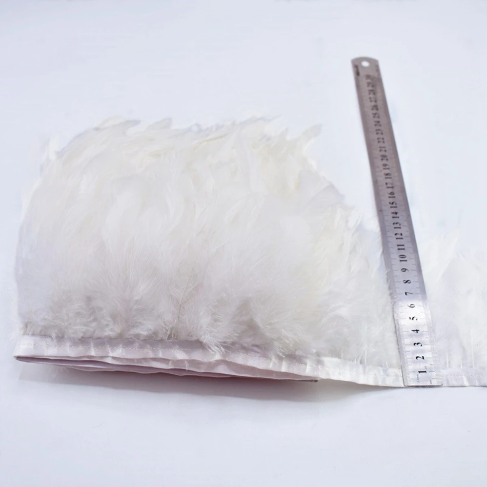 

2Meter natural Party Rooster Feathers needlework for craft DIY wedding feathers trim fringe Sewing clothing decorations 13-18cm