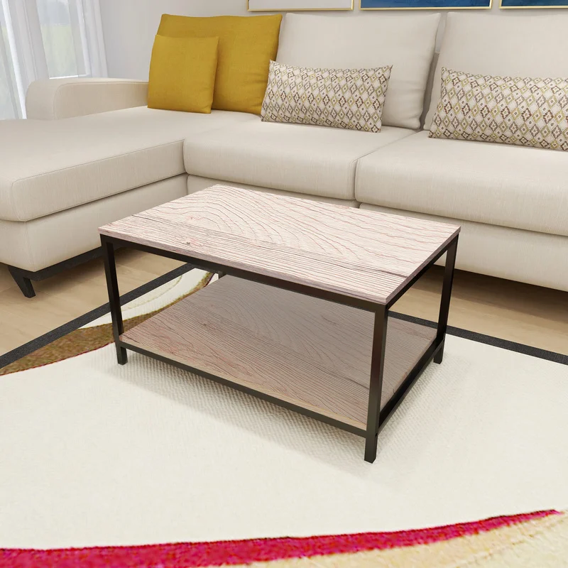 Журнальный столик DUMEE с простым дизайном и полкой для хранения гостиной