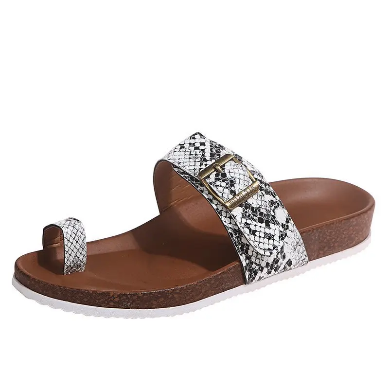 

Large 2020 new slippers women's summer belt buckle toe women's beach shoes