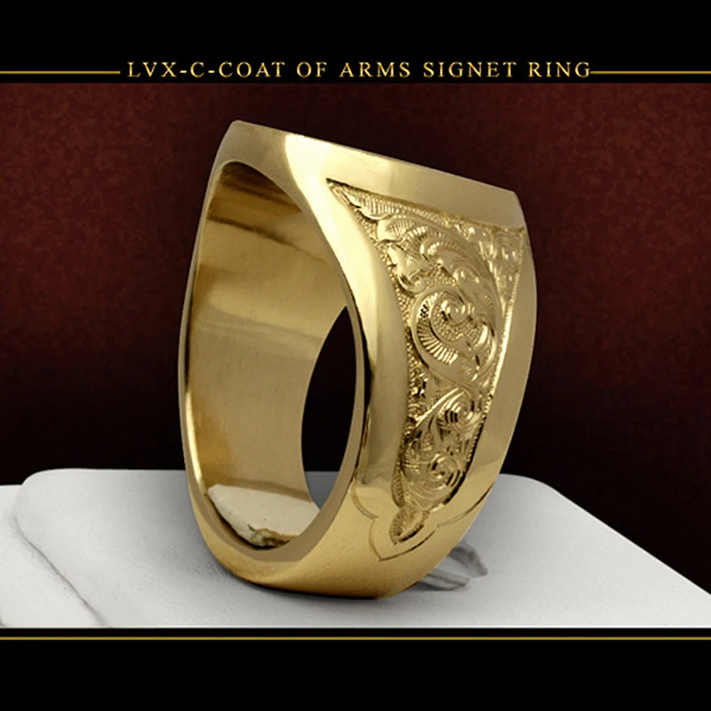 

Luxury Crown Lion Shield Rings for Men Vintage Fashion Hip Hop Yellow Gold Antique Punk Engagement Jewelry