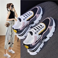 new women casual shoes fashion breathable ladies platform chunky sneakers flat thick sole tenis basket walking vulcanized shoes