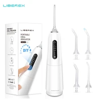 liberex oral irrigator portable water dental flosser 5 modes for cleaning teeth ipx7 waterproof teeth cleaner%c2%a0usb rechargeable