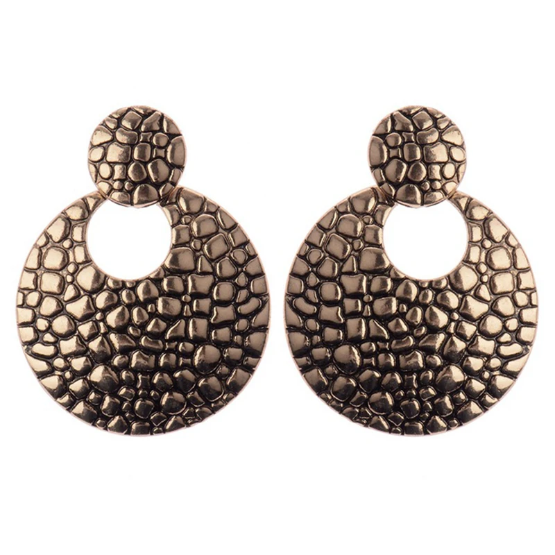 CARTER LISA Женские Геометрические простые металлические круглые Висячие серьги для