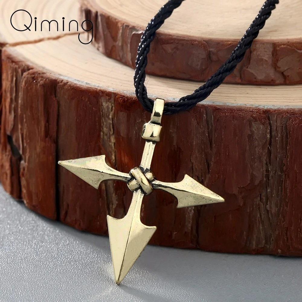 Модное славянское ожерелье с крестом для женщин и мужчин копье воина викингов