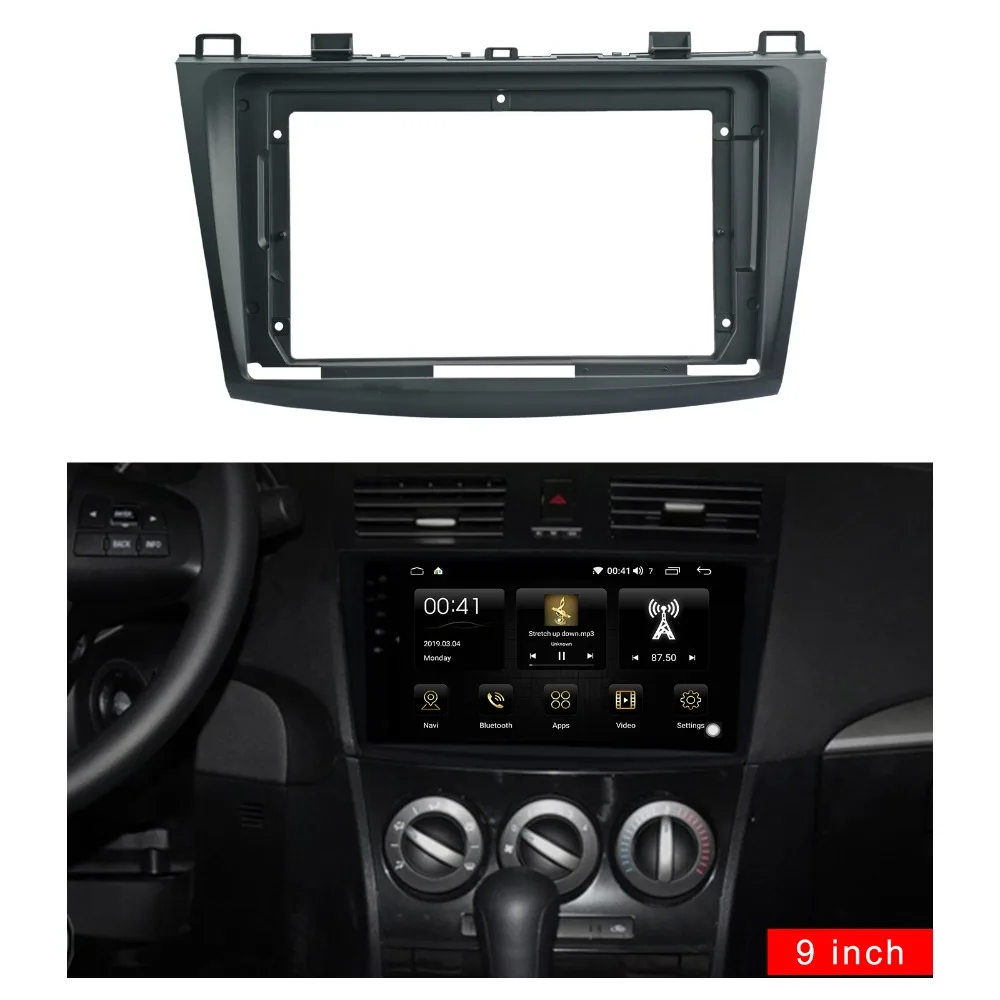 Автомобильная фасция 9 дюймов 2din для MAZDA 3 2009-2012 стерео панель установка двойной Din