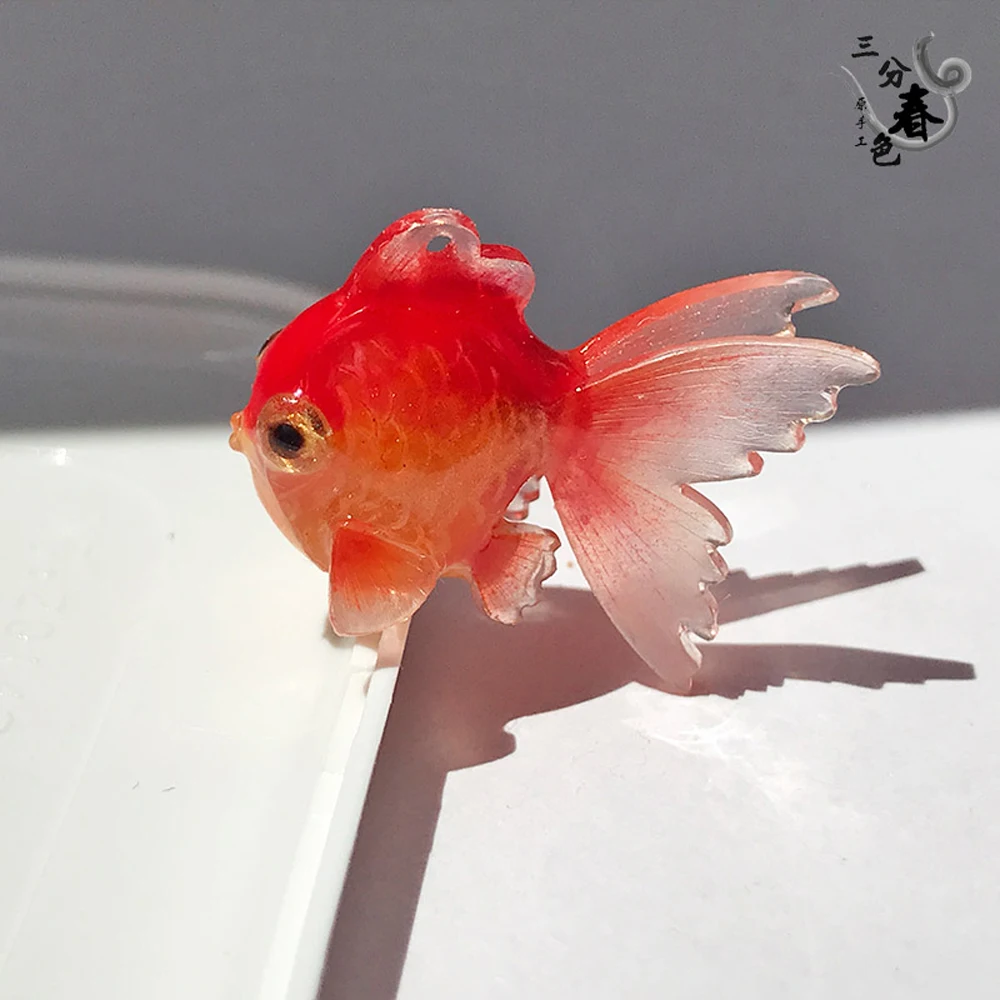 DIY аксессуары ручной работы моделирование золотой рыбки удачи кои серьги