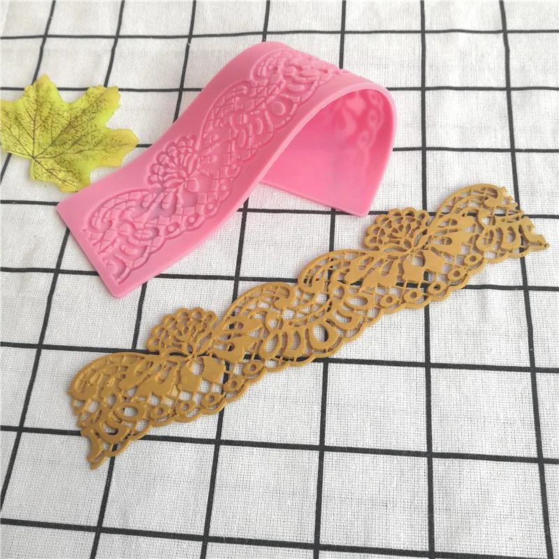KLM New small floral lace cake mould Sugar flower silicone fondant mold Chocolate decoration | Дом и сад