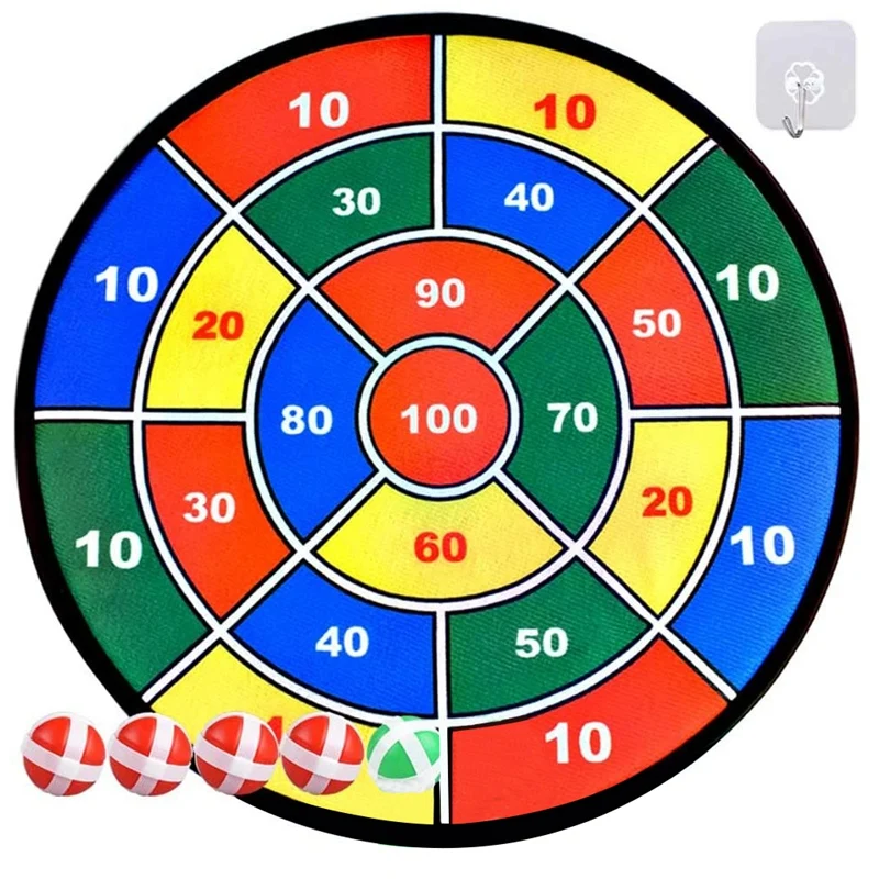 

Cartoons Board Games for Kids Dart Board Toys for with 5 Sticky Balls Outdoor Safe Dart Board Set Toy Gifts for Children