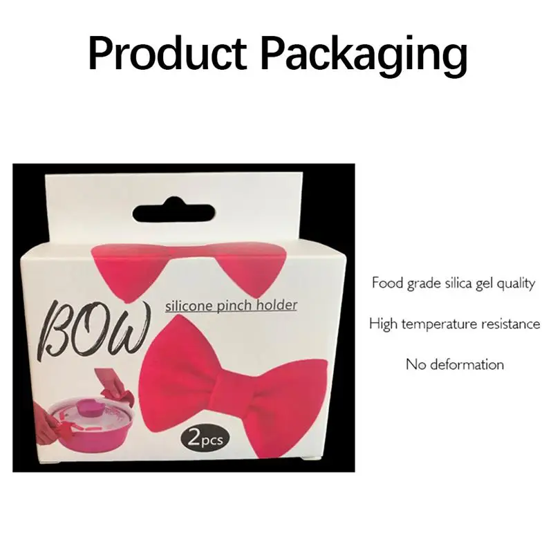 

Bowknot Silicone Pot Holder Oven Mitts Finger Protector Pinch Grips Heat Resistant Pot Holder Cooking Baking Kitchen Accessories