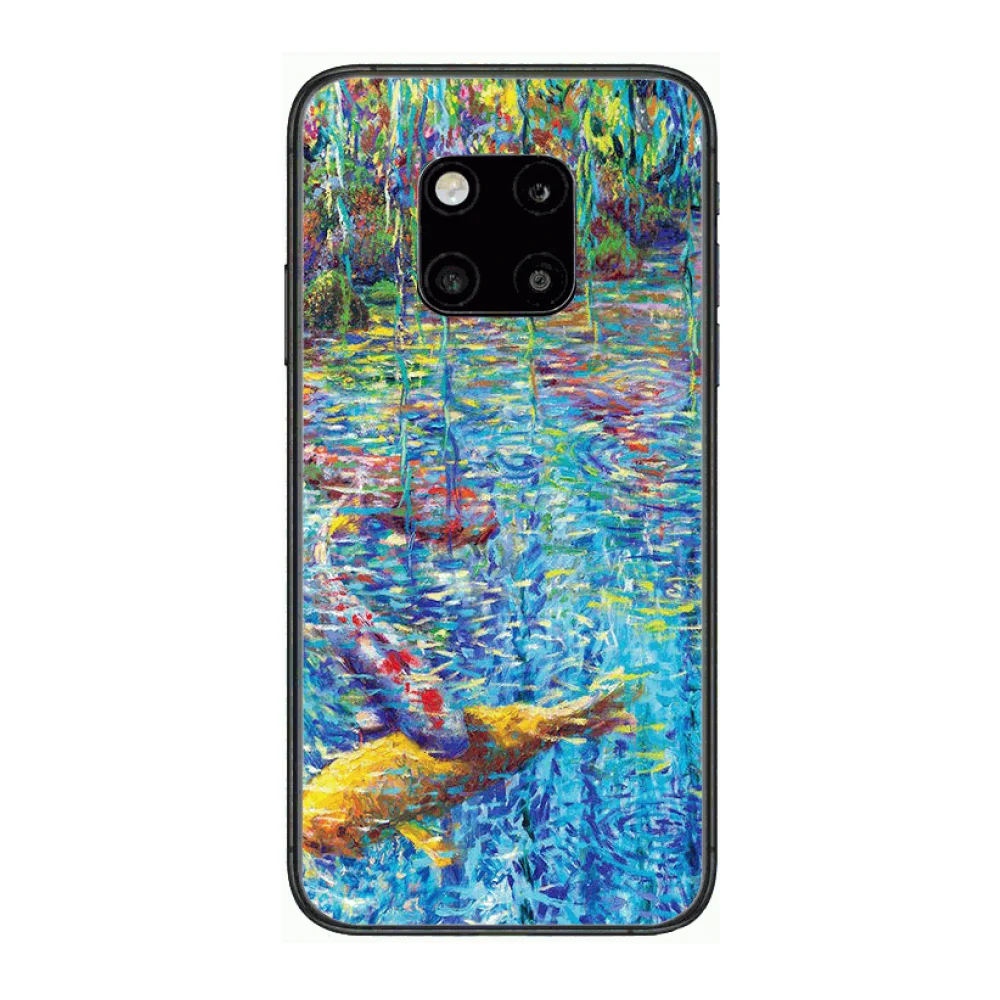 

Exquisite Art Painting Phone Case For Huawei mate 30 10 20 40 Lite Smart Z Pro Black Etui 3D Coque Painting Hoesjes case