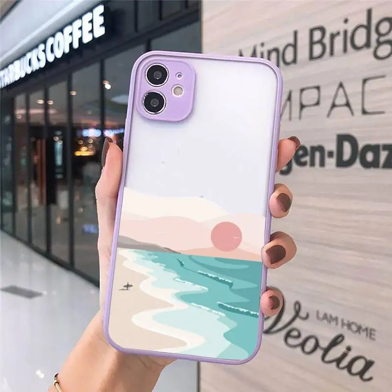 

highway landscape Abstract art high quality Phone Cases matte transparent For iphone 7 8 11 12 plus mini x xs xr pro max cover