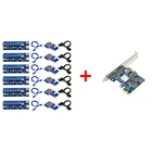 1 комплект PCIE PCI-E PCI Express Riser Card 1x до 16x1 до 4 USB 3,0 слот мультипликатор концентратор адаптер для Биткоин майнинга BTC устройств