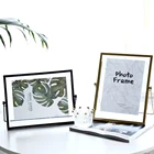 Металлическая картина, постер, рамка, скандинавский золотой настенный фото-куб сделай сам, контрастная рамка, детский постер A4, черная семейная фотография