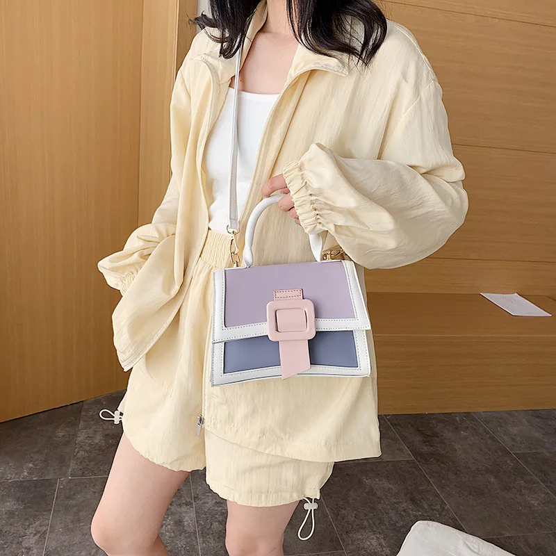 

Summer Fashion Mini Square Bag High Quality Pu Shoulder Bag 2020 New Korean Version of The Tide Wild Messenger Bag