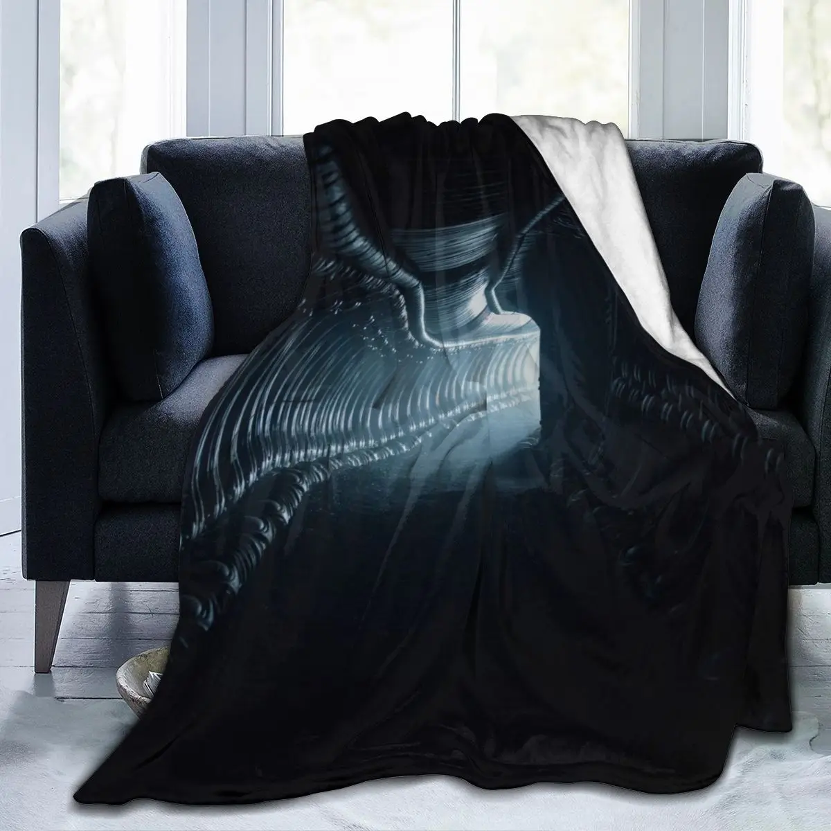 

Predator-Manta de franela estampada con personalidad en 3D, ropa de cama suave, cubierta de cama, decoración textil para el Hoga