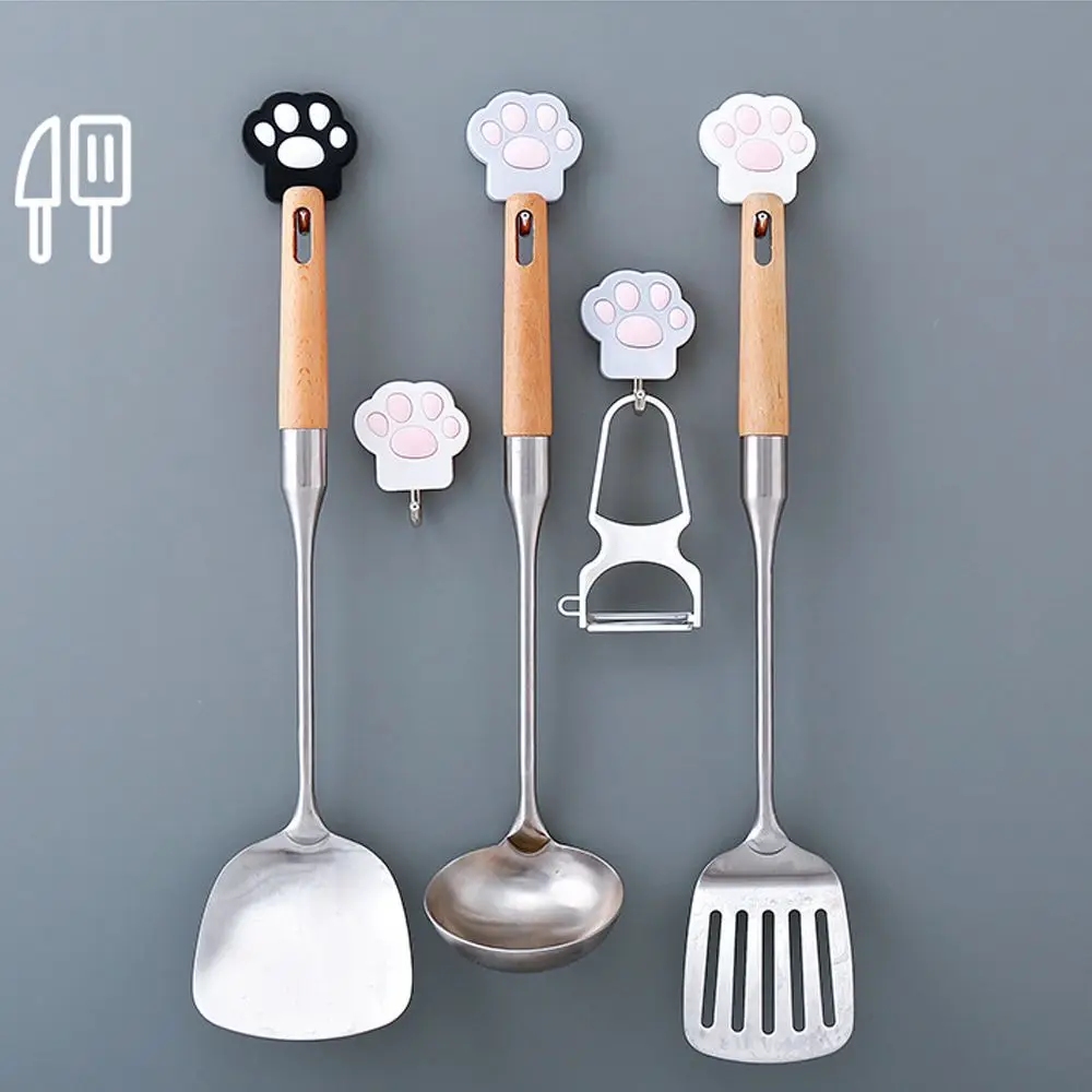 

Бесшовный настенный крючок в виде кошачьего когтя без отверстий, Женский держатель для хранения, органайзер, Товары для ванной и кухни