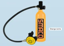 Orange SMACO оборудование для дайвинга мини баллон для подводного плавания кислородный резервуар S400+ Дайвинг-бак для подводного плавания plongee buceo Scuba Tank 1L - Цвет: Orange