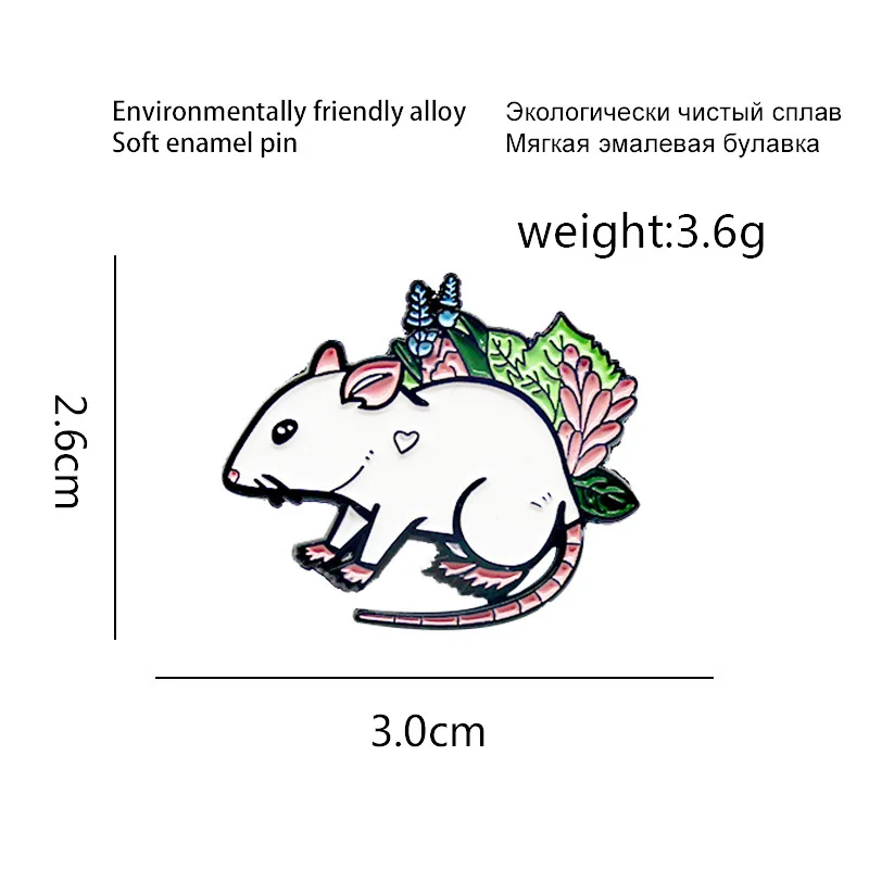 Микс дизайнов длинный тонкий розовый хвост любовь Марк белый крыса женская брошь мультфильм милый маленькое животное эмалевая этикетка булавка на шляпу опт.