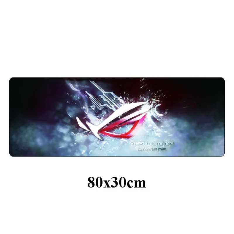 Золотой 80x30 см большой скоростной геймер игровой ASUS резиновый коврик для мыши Прочный Республика геймеров Блокировка края Нескользящая Офисная Клавиатура Pad - Цвет: Золотой