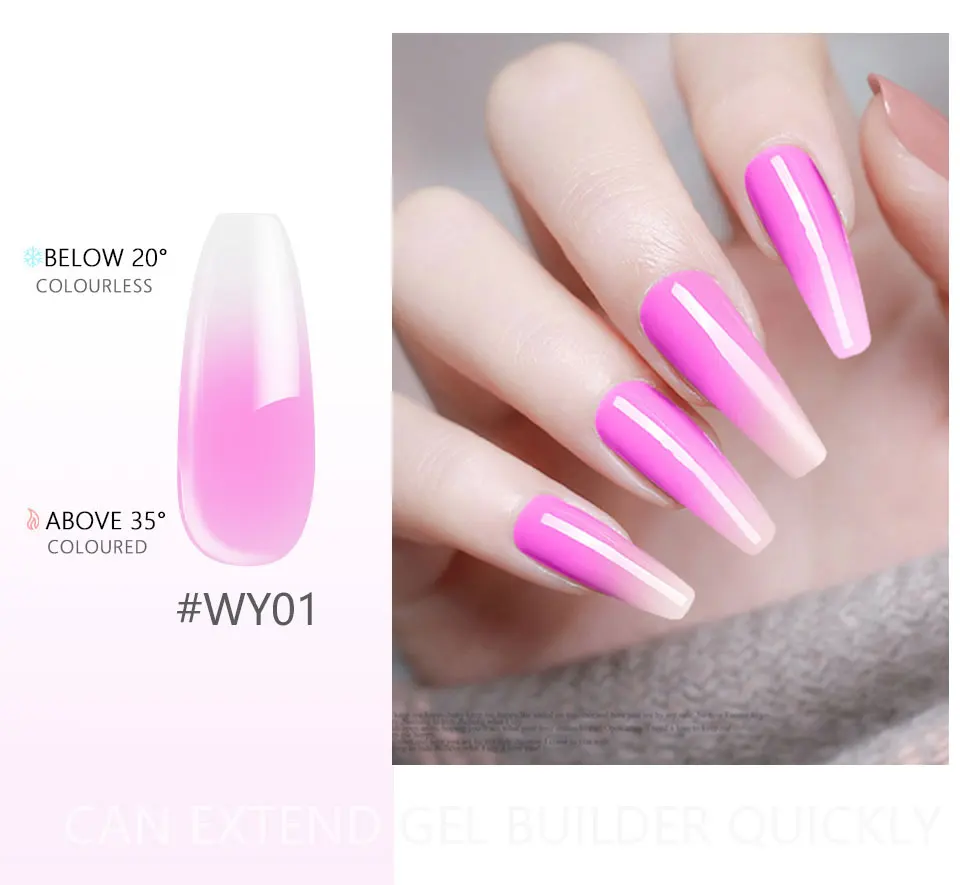 SAVILAND 30g Color Changing Poly Gel Acryl Gel UV Builder Gel Clear Pink Varnish Soft No Burnning Cover Natural Gel Polish