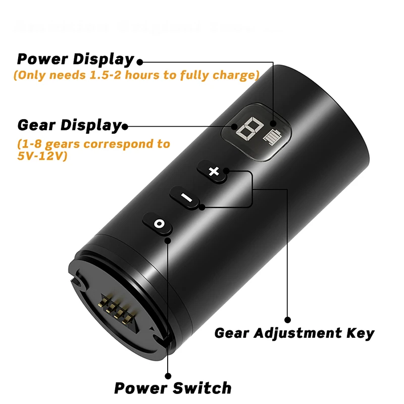 Новинка 2020 японская Беспроводная вращающаяся тату-машинка с щеточным двигателем