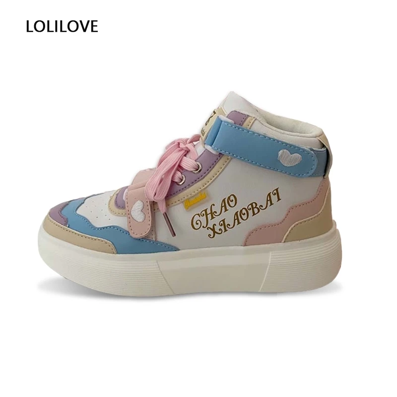 

Fashion Women Sneakers Pink Sports Kawaii Mixed Color Cute Vulcanized Shoes shoes Comfortable Sweet platform Casual Shoes