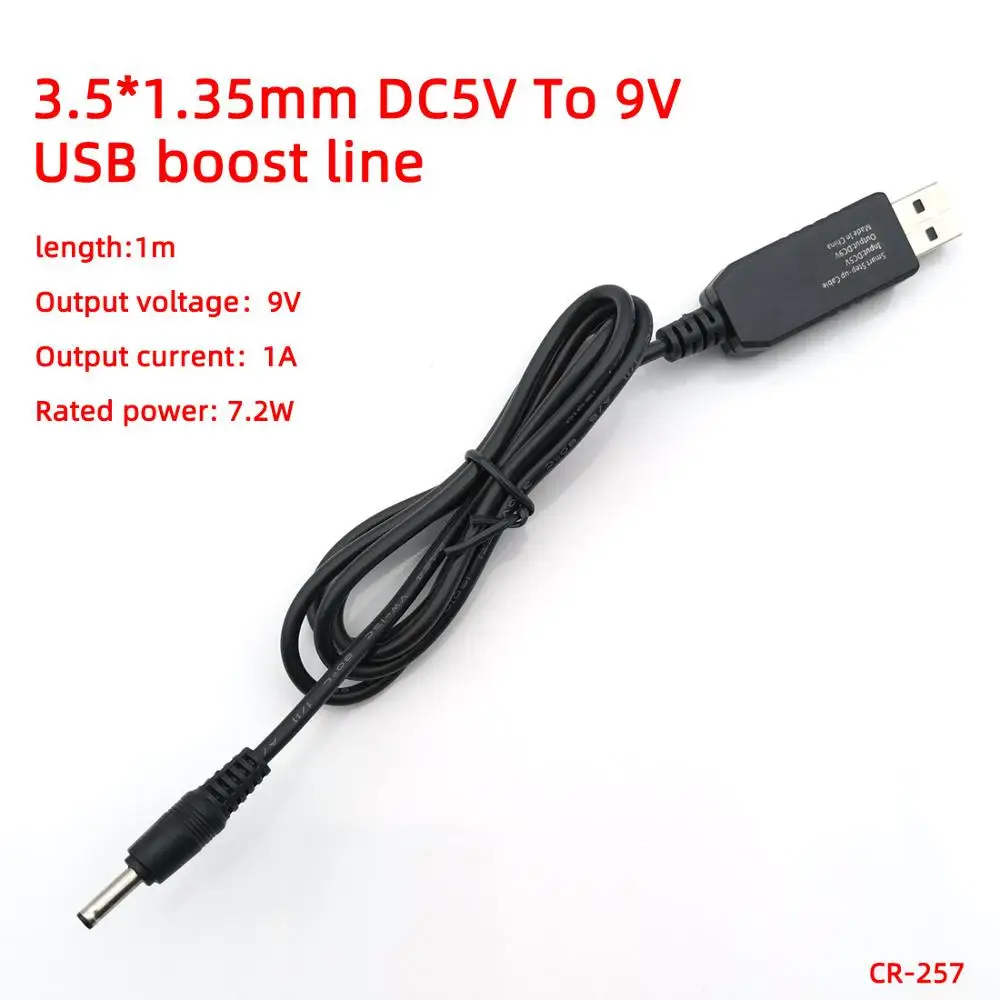 3.5-1.35mm Повышающий мощность USB линия DC 5 В к DC 9 В/12 В Повышающий Модуль USB конвертер Кабель-адаптер 3,5*1,35 мм 4,0*1,7 мм 5,5*2,1 мм разъем - Цвет: 3.5-1.35mm