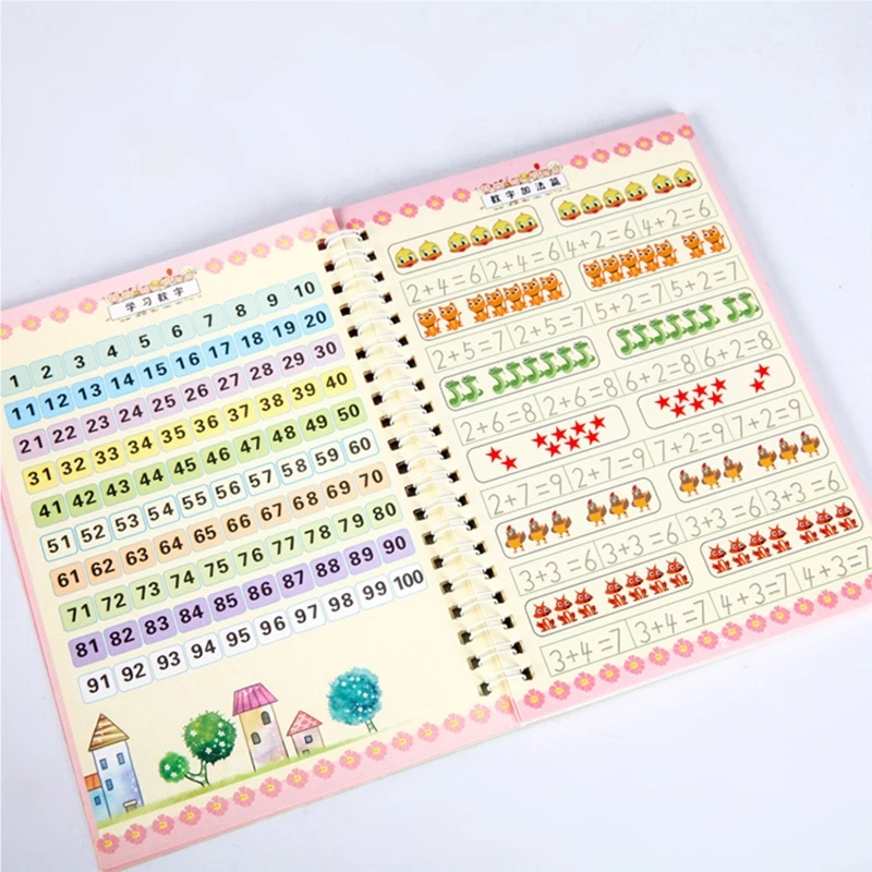 

Kids Magic Writing Board Reusable Magic Writing Paste Children,Be Reused Handwriting Copybook Set Magic Calligraphy Tracing Book