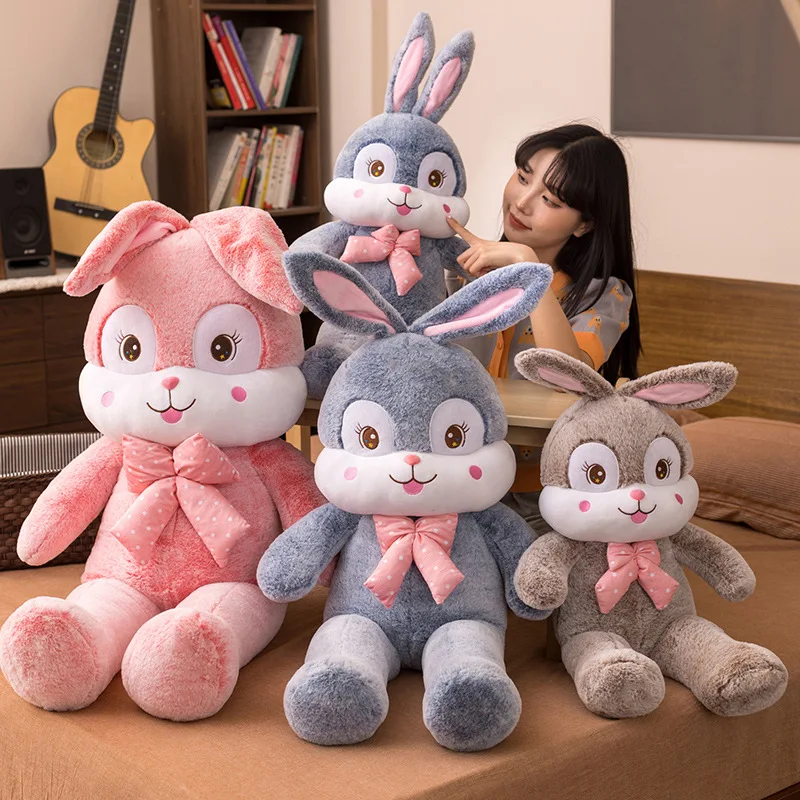 

85/110/135CM Kawaii cute long ears plush bunny toy daily necessities home decoration stuffing