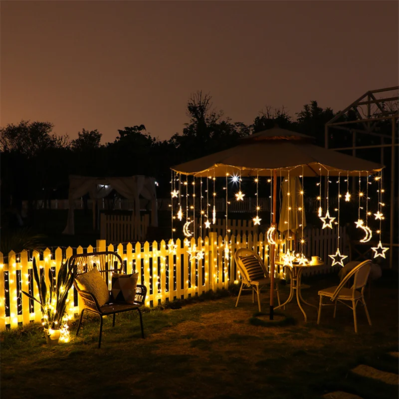 

Solar Garland Solar String Lights Outdoor Garland Light Moon and Star Light LED Decorative Solar Lamp For Garden